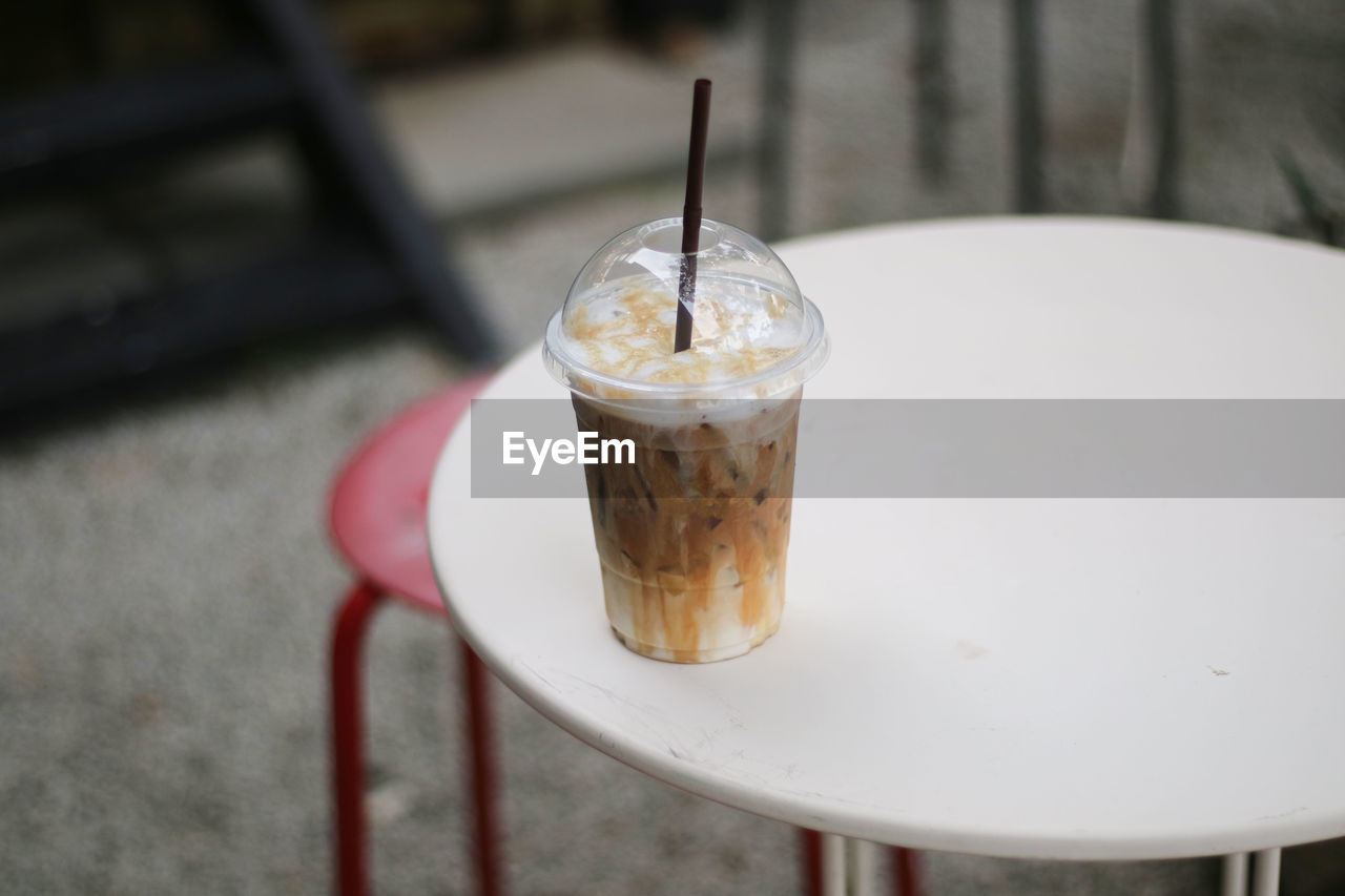 Close-up of coffee on table