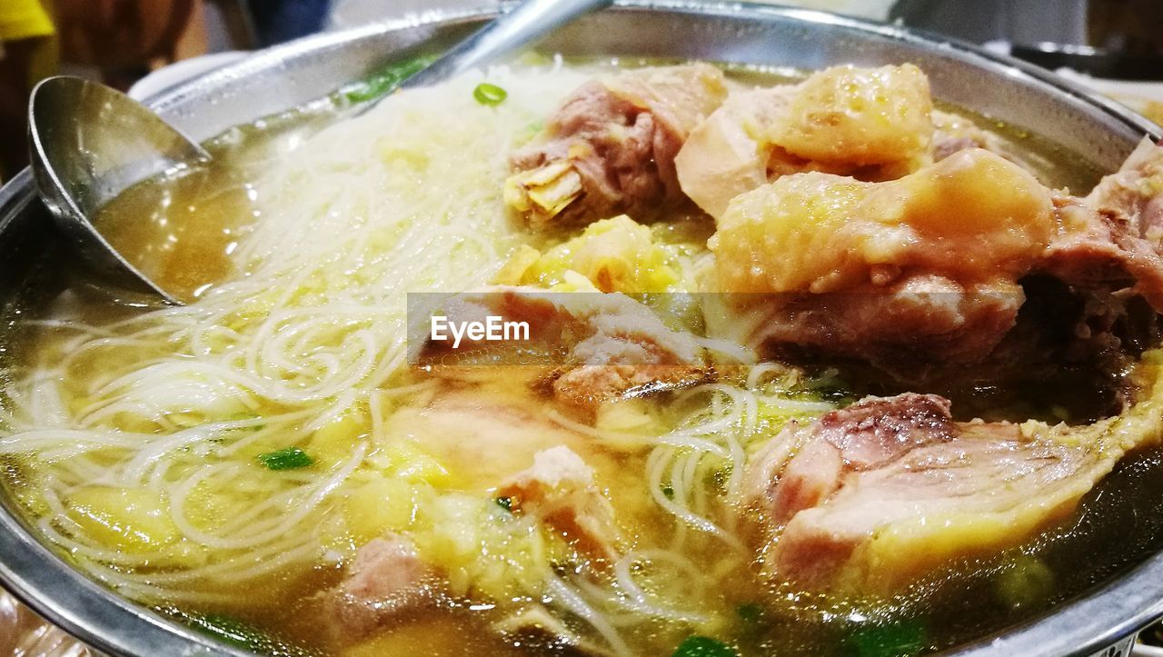 Close-up of noodle in plate