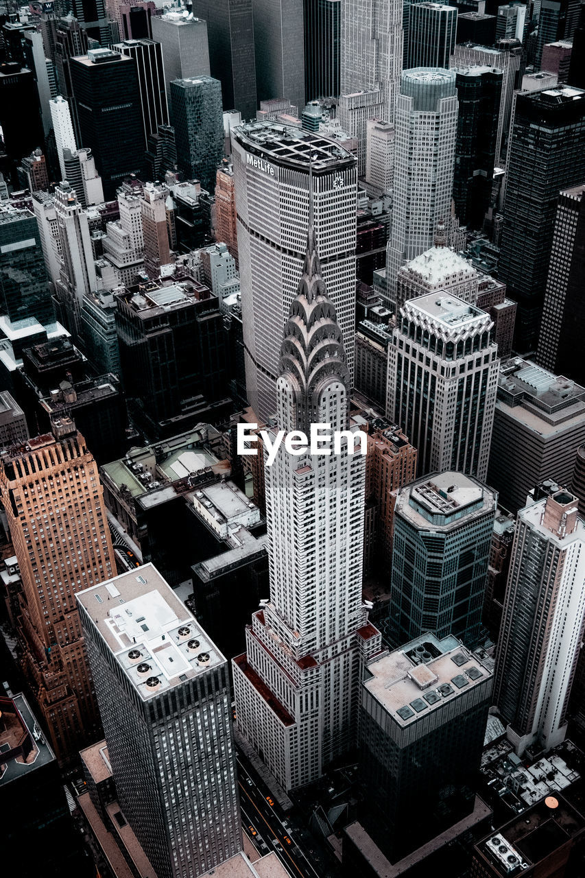 HIGH ANGLE VIEW OF STACK OF BUILDING