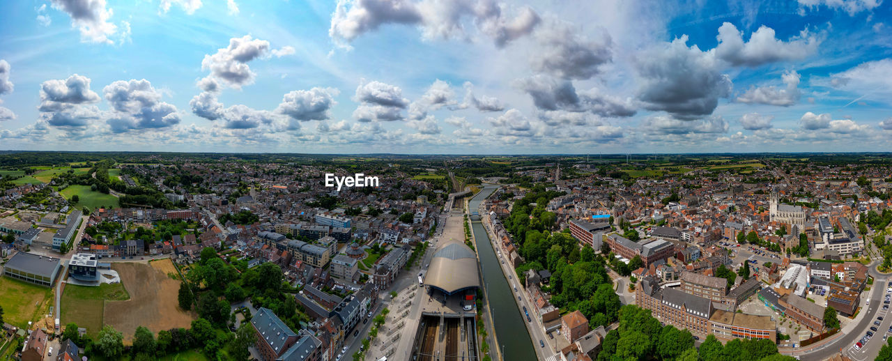 high angle view of cityscape