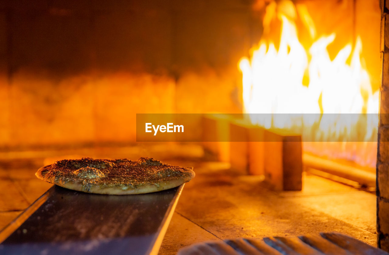 Oregano pastry or zatar fatayer freshly baked in the oven