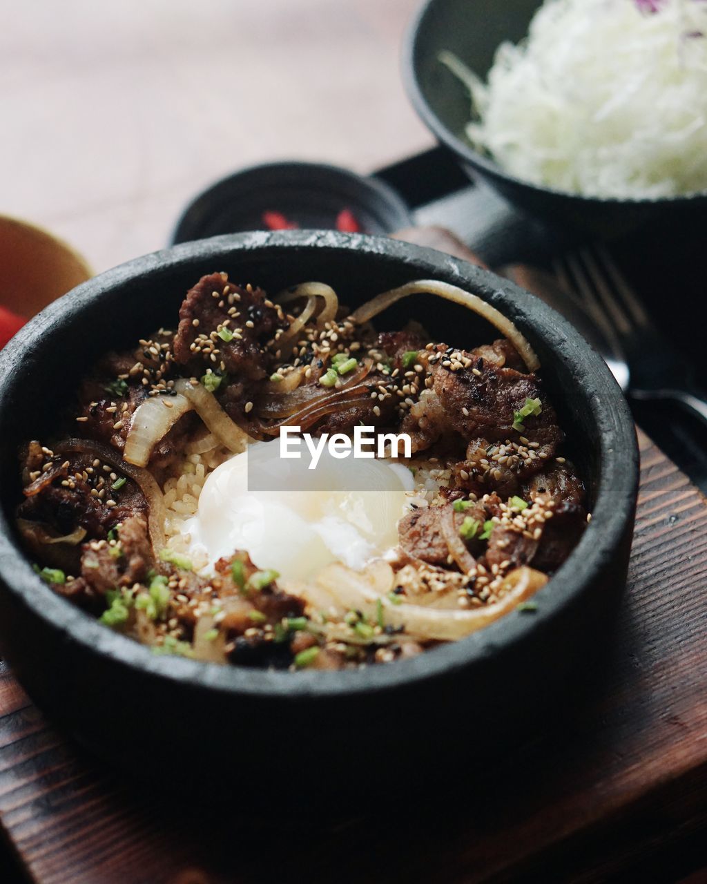 Close-up of food in bowl on table