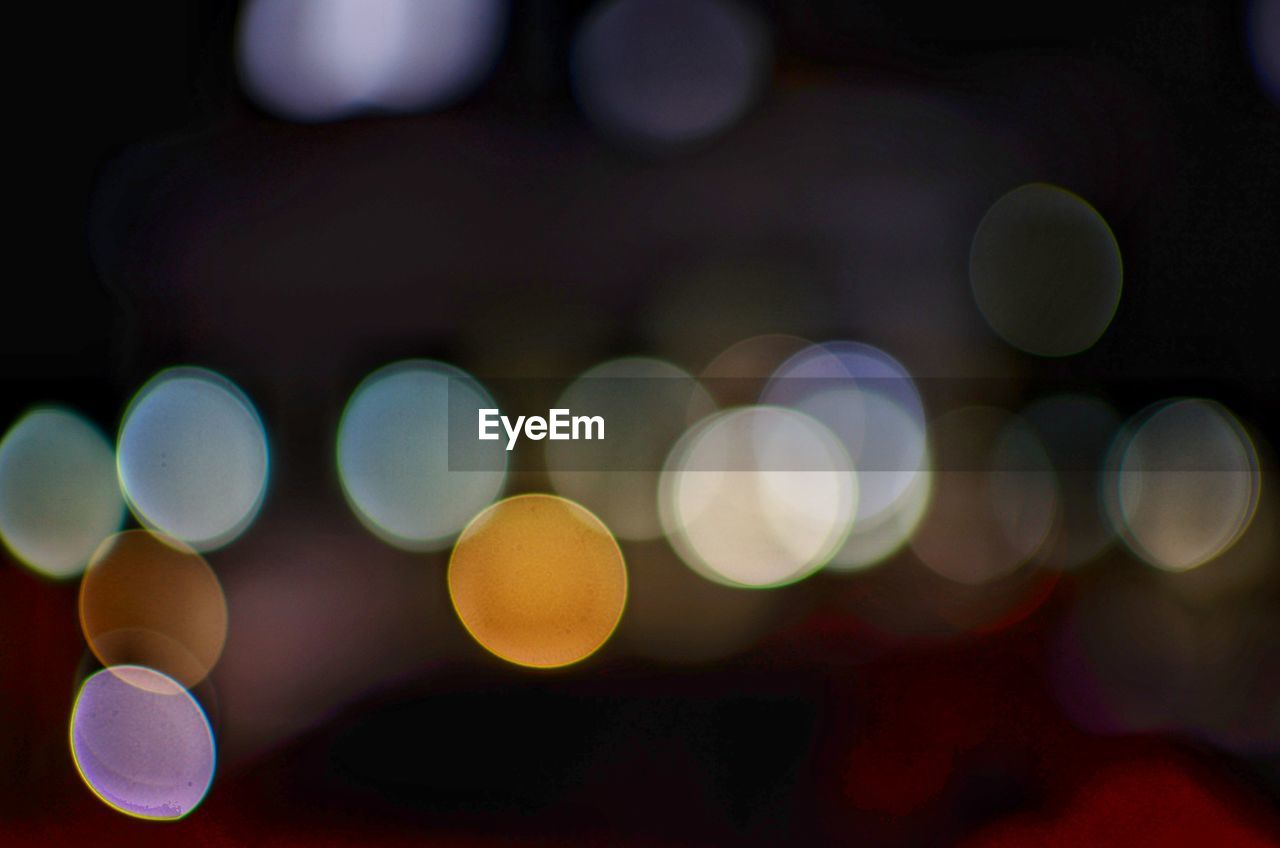 Defocused image of lights