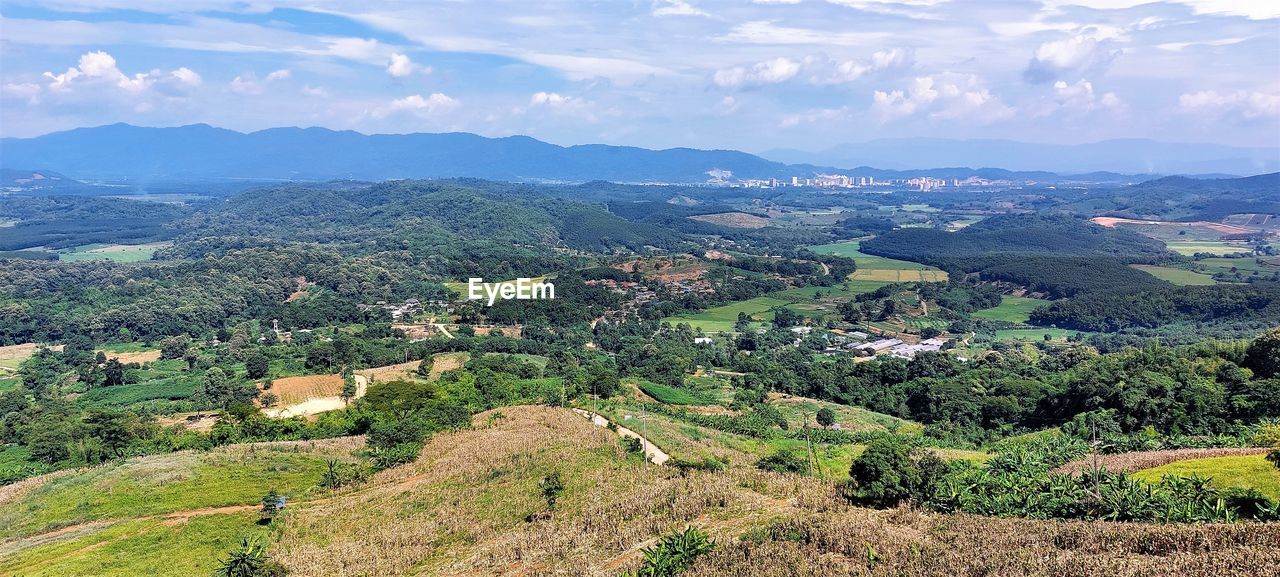 AERIAL VIEW OF LANDSCAPE AGAINST SKY