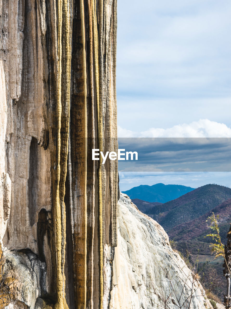 Rock formations at hierve el agua