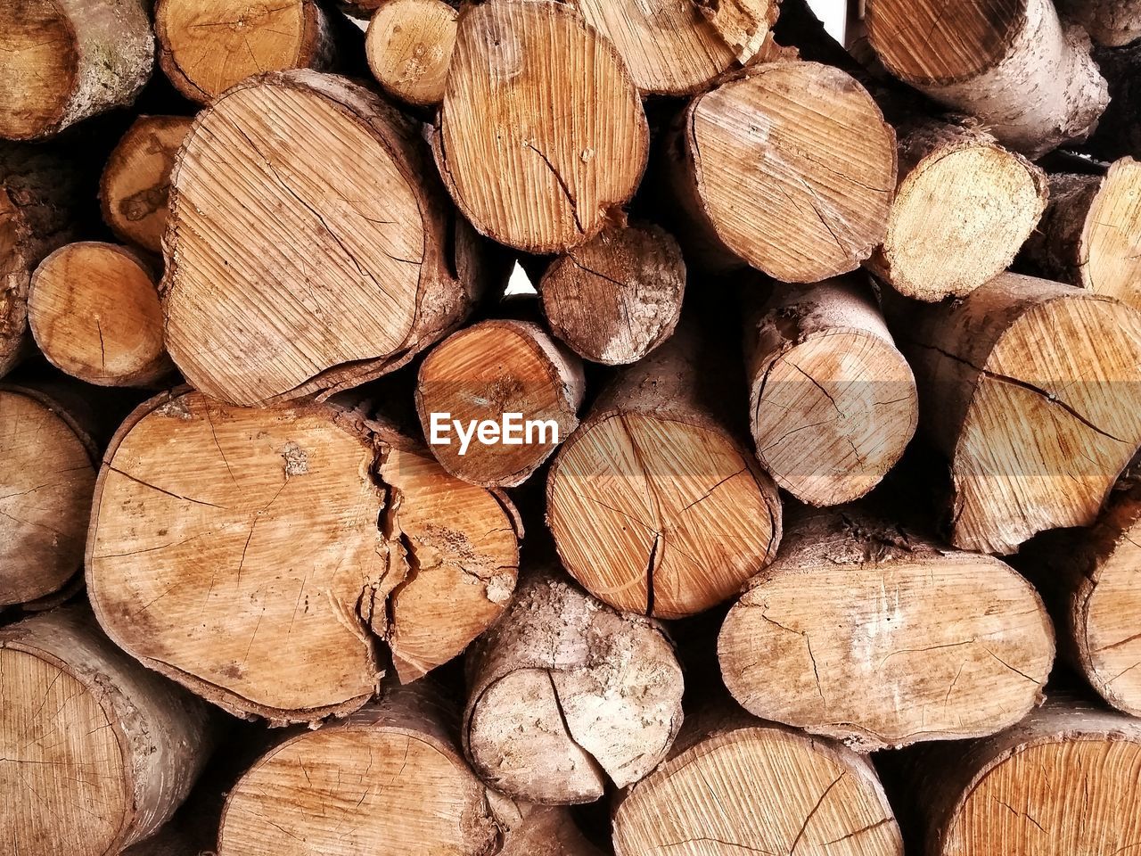 Full frame shot of logs