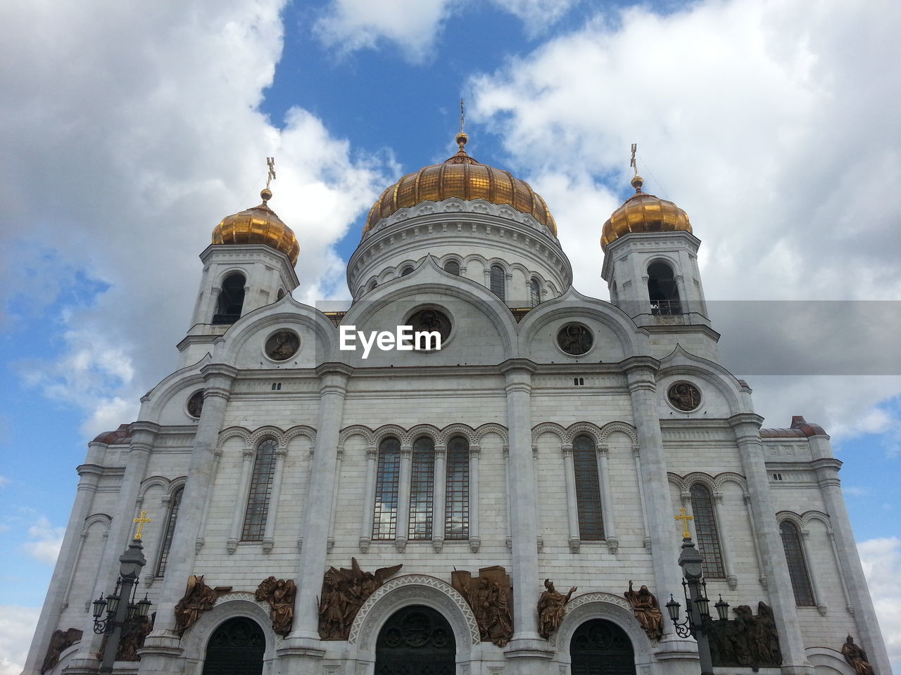 Low angle view of cathedral of christ the saviour