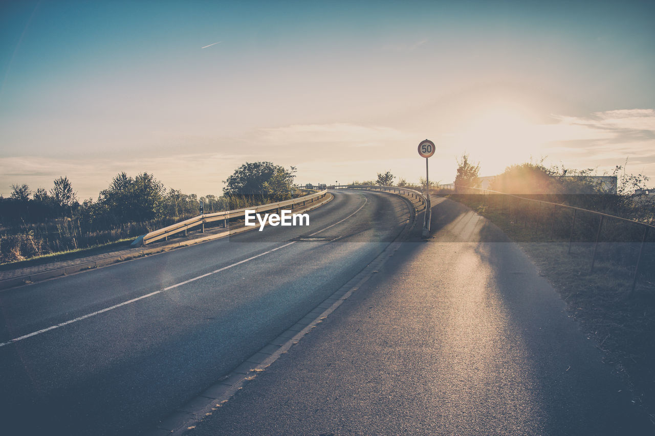 VIEW OF ROAD AGAINST SKY