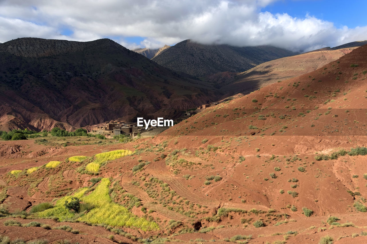 SCENIC VIEW OF ARID LANDSCAPE AGAINST SKY