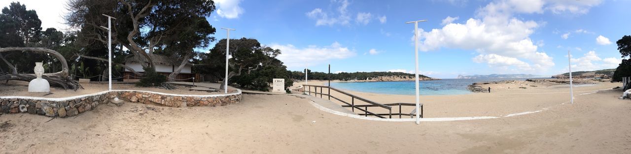 Panoramic view of beach against sky