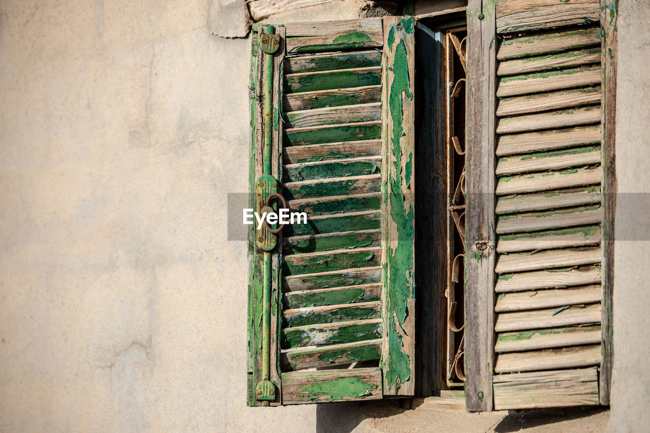 Open window of building