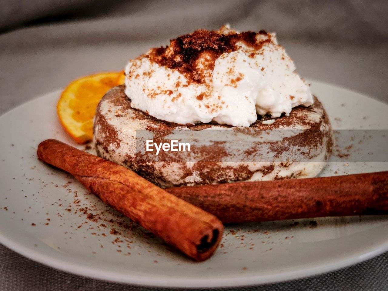 Close-up of dessert in plate