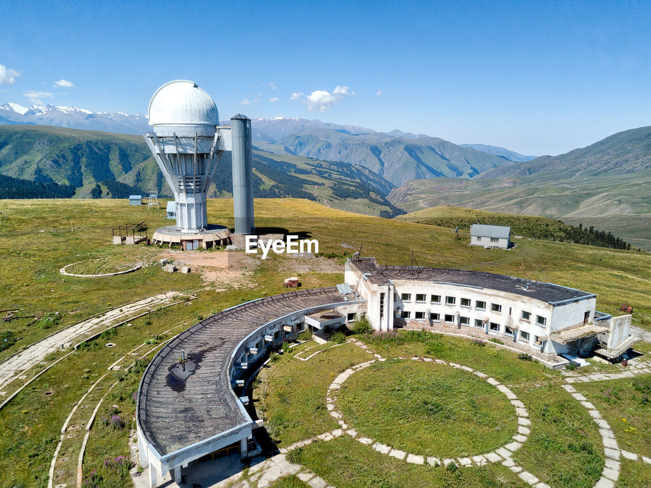 High angle view of landscape against sky