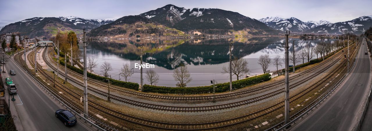 Panoramic view of lake against sky