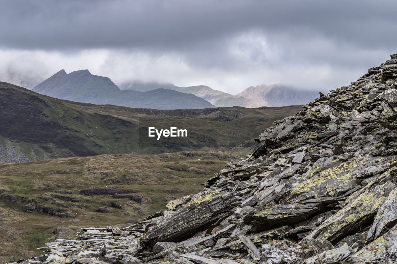 The abandoned cwmorthin slate quarry at blaenau ffestiniog in snowdonia, wales