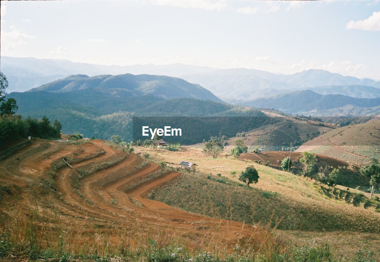 SCENIC VIEW OF FARM AGAINST SKY