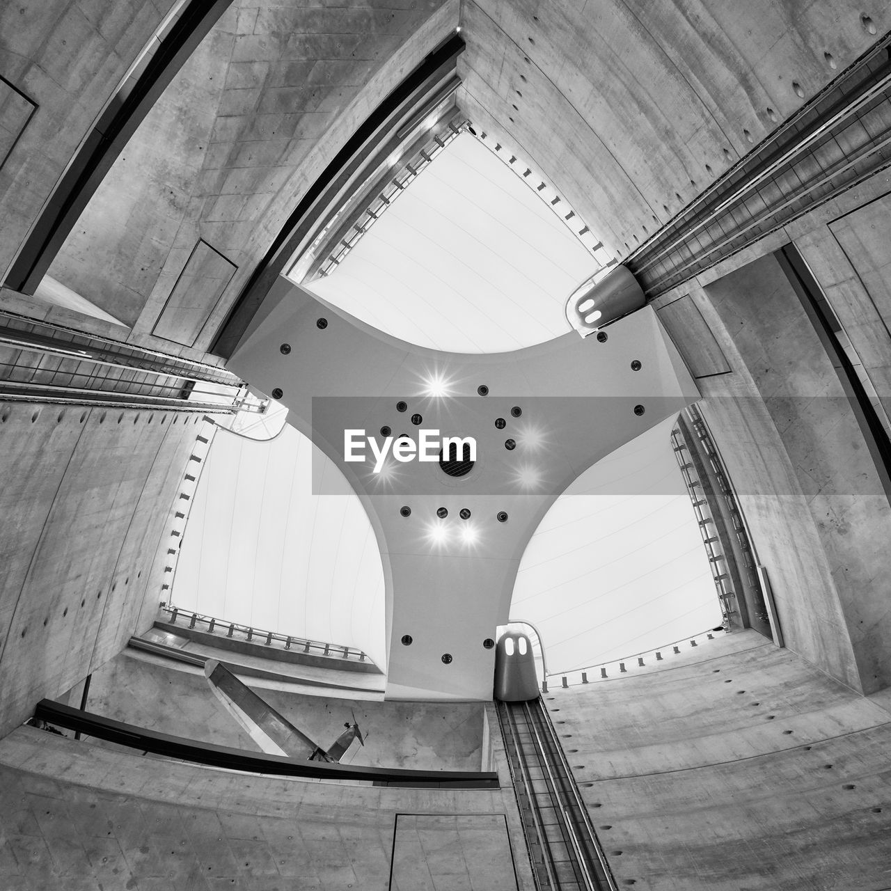 LOW ANGLE VIEW OF SPIRAL STAIRCASE