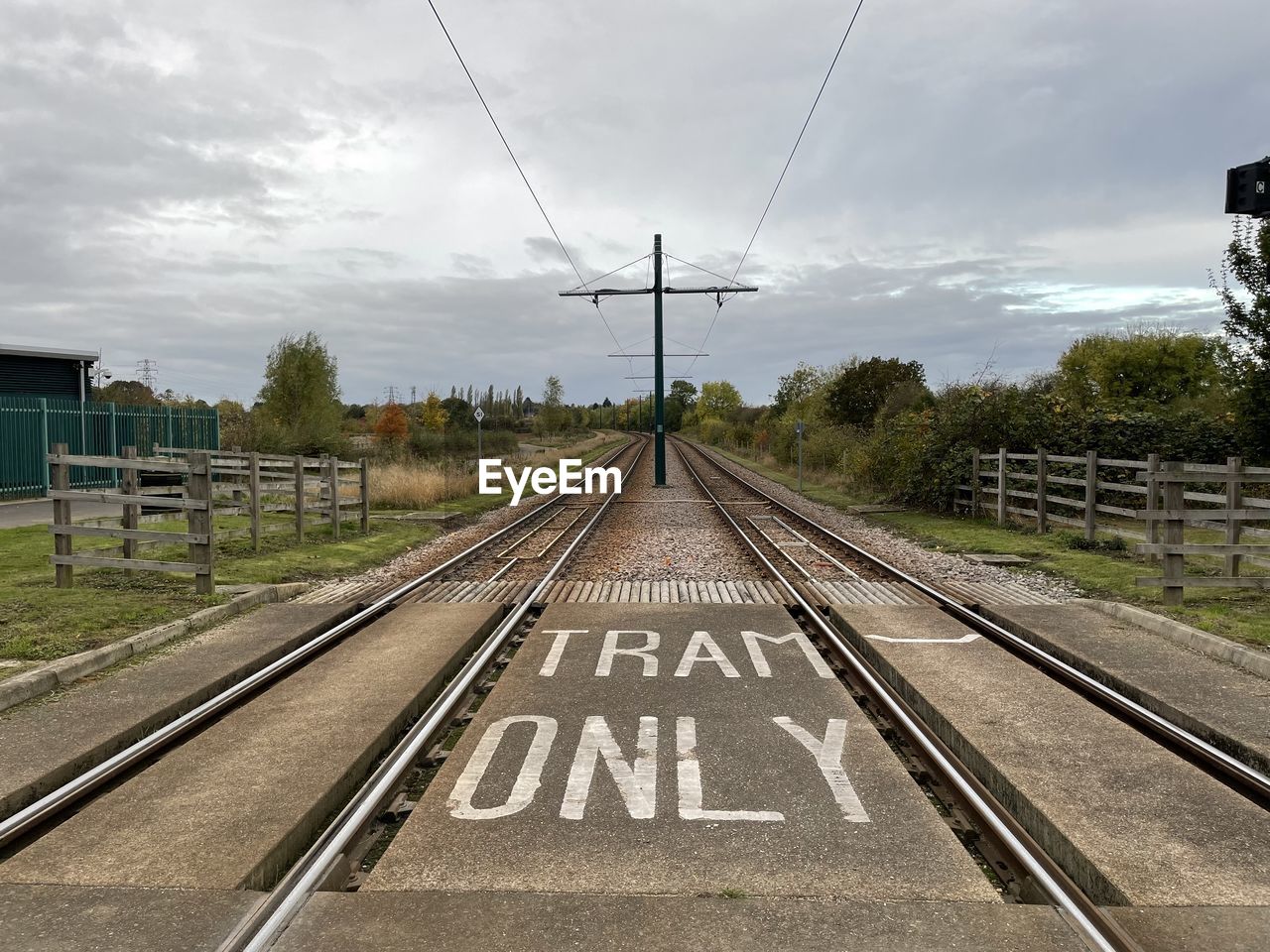 Railroad tracks against sky