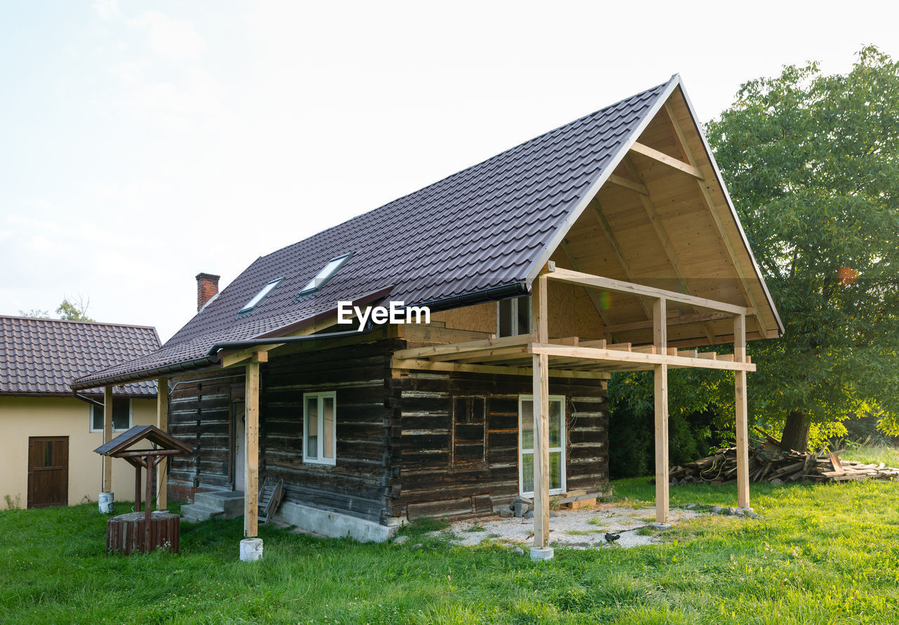 Old wooden house reconstruction project