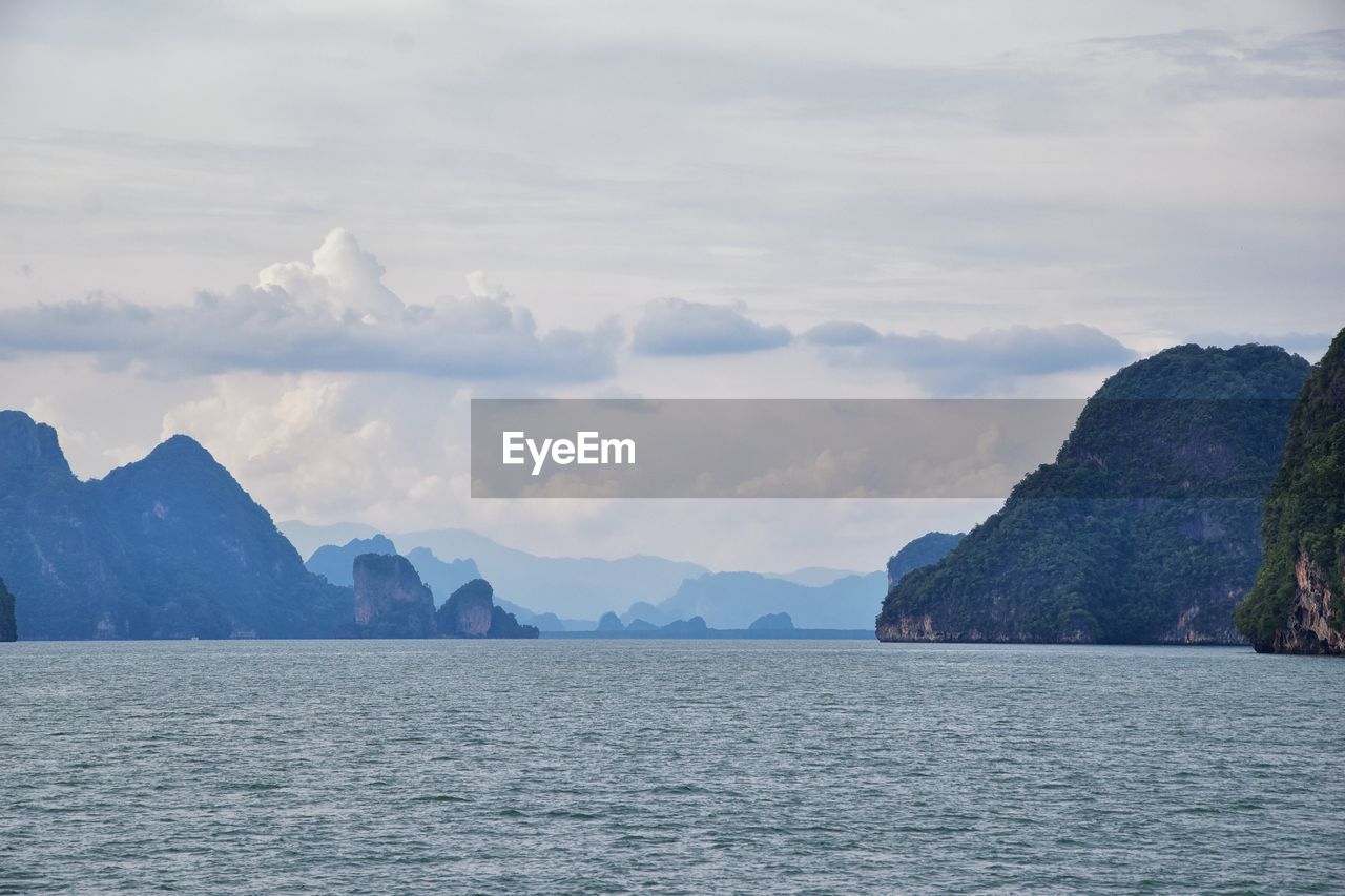 Island ocean tropical forest views near phi phi, ko rang yai, ko li pe phuket thailand asia.