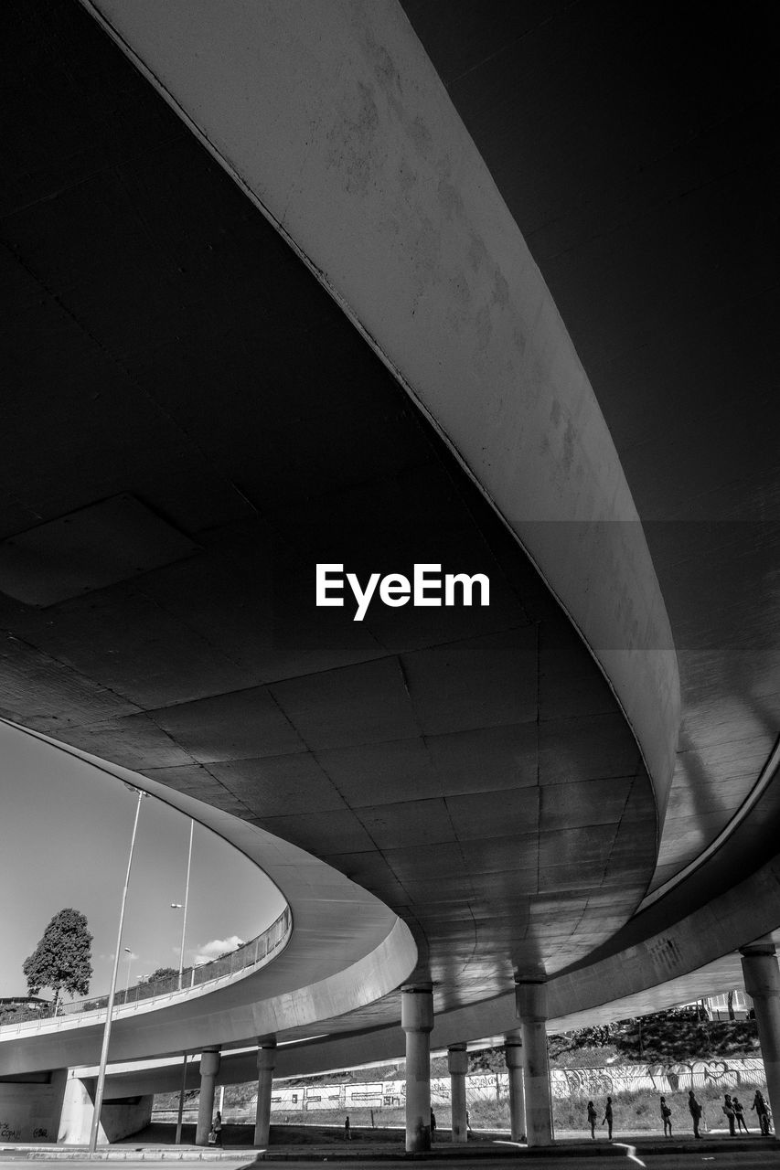 Low angle view of bridge against the sky