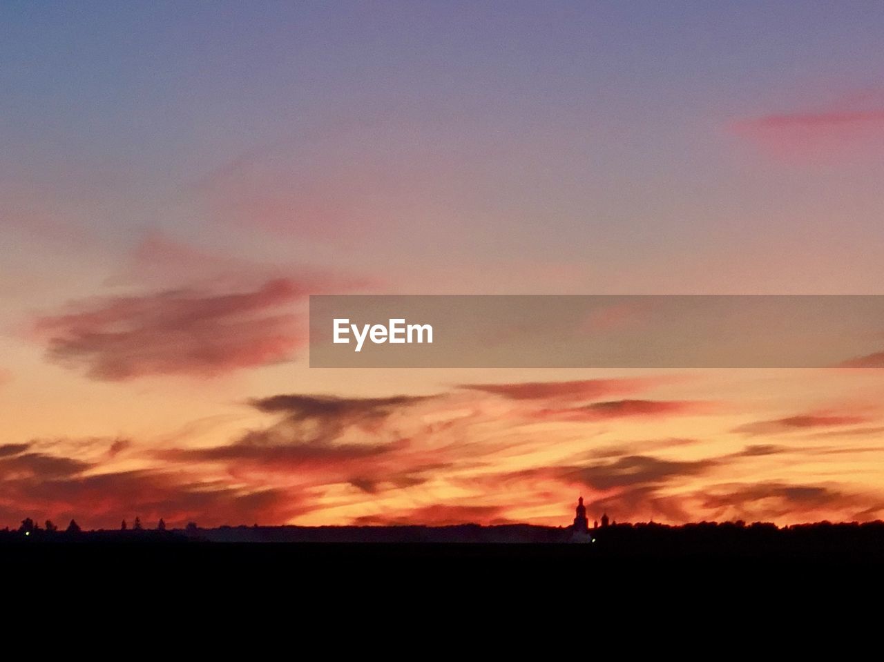 SILHOUETTE LANDSCAPE AGAINST SKY DURING SUNSET