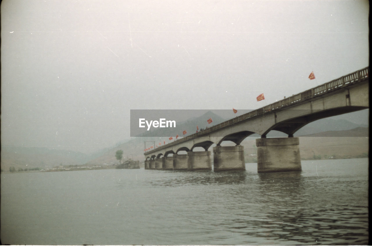 Bridge over river against sky