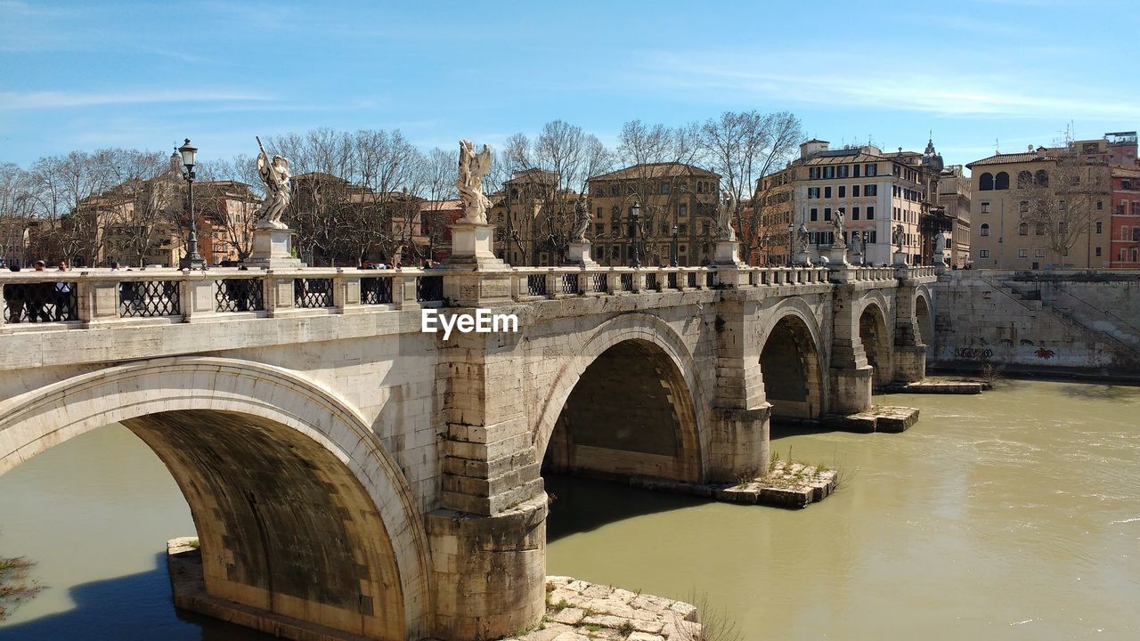 Bridge over river in city