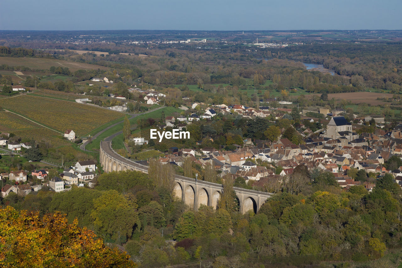 High angle view of sancerre city