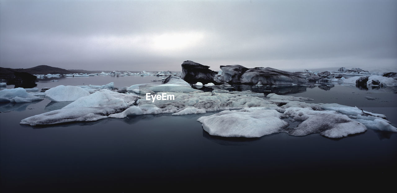 The glacier lagoon jokulsarlon in south east iceland