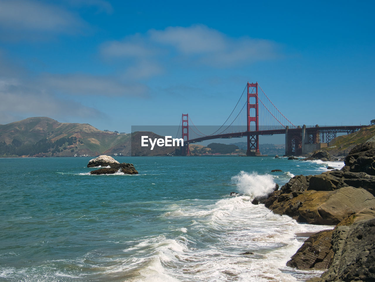 GOLDEN GATE BRIDGE OVER SEA