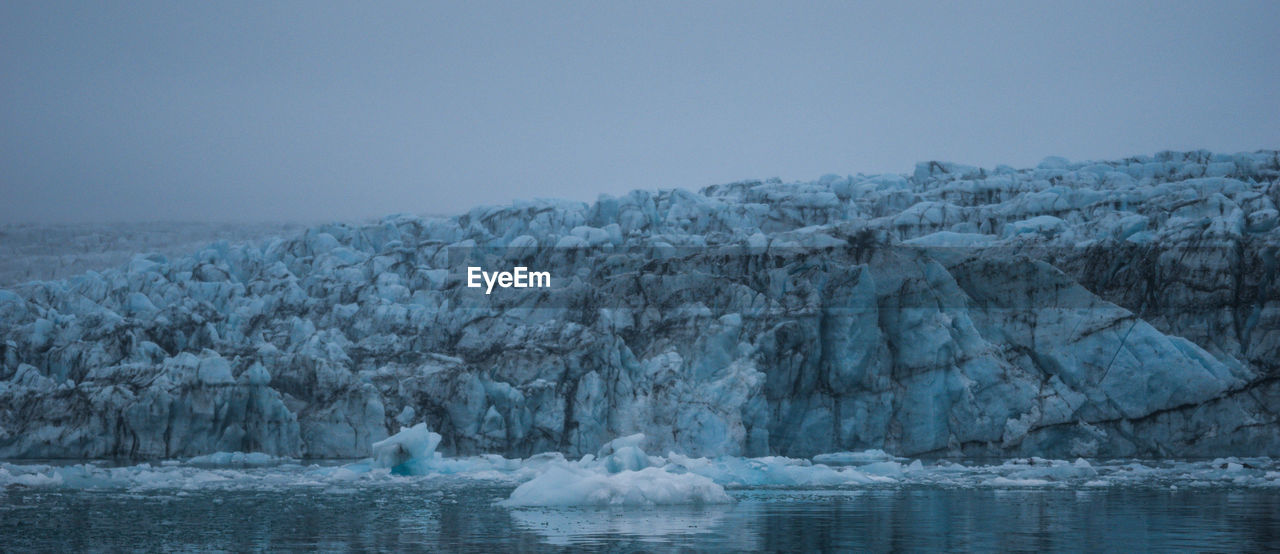 FROZEN SEA AGAINST CLEAR SKY