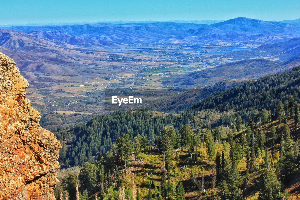 High angle view of landscape against sky