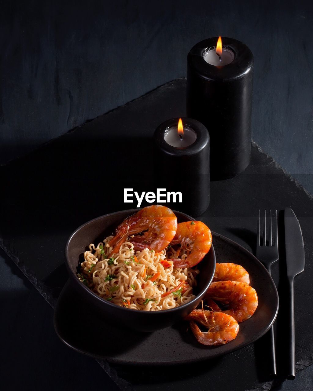 High angle view of food on table