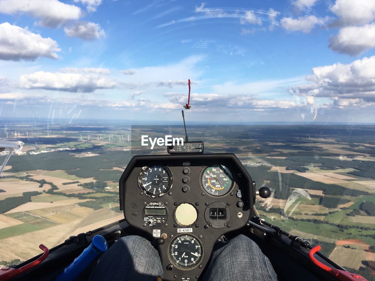 LOW ANGLE VIEW OF CROPPED AIRPLANE