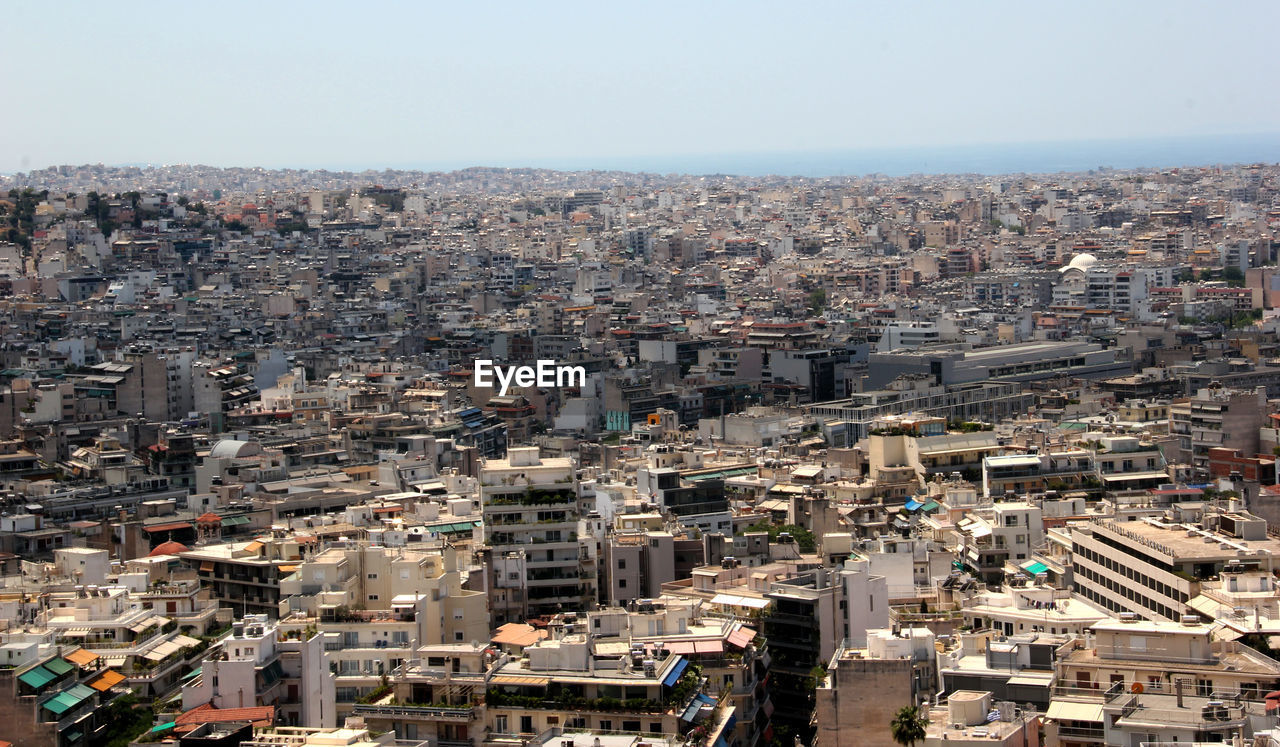 Aerial view of buildings in city