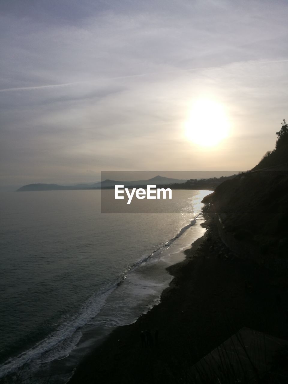 SCENIC VIEW OF SUNSET OVER SEA