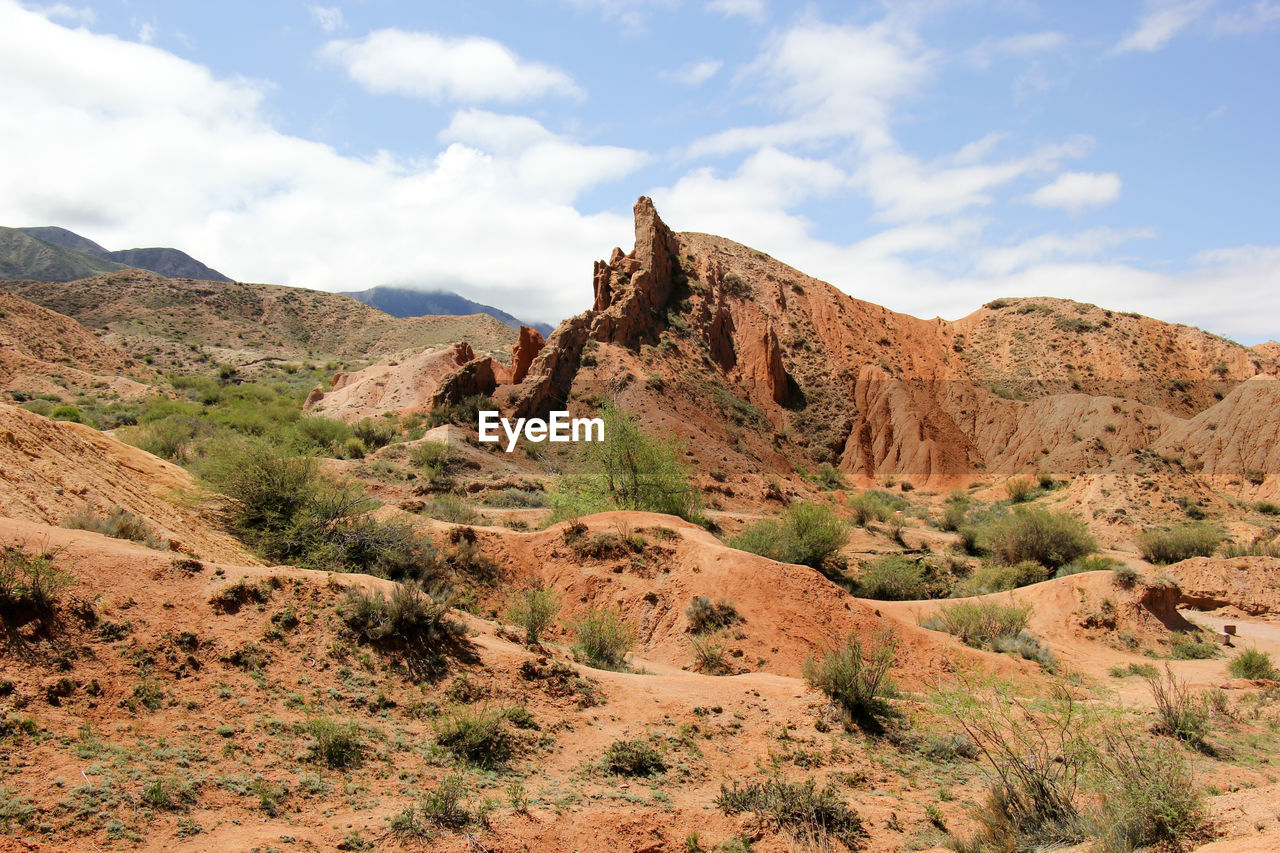 Scenic view of mountain against sky