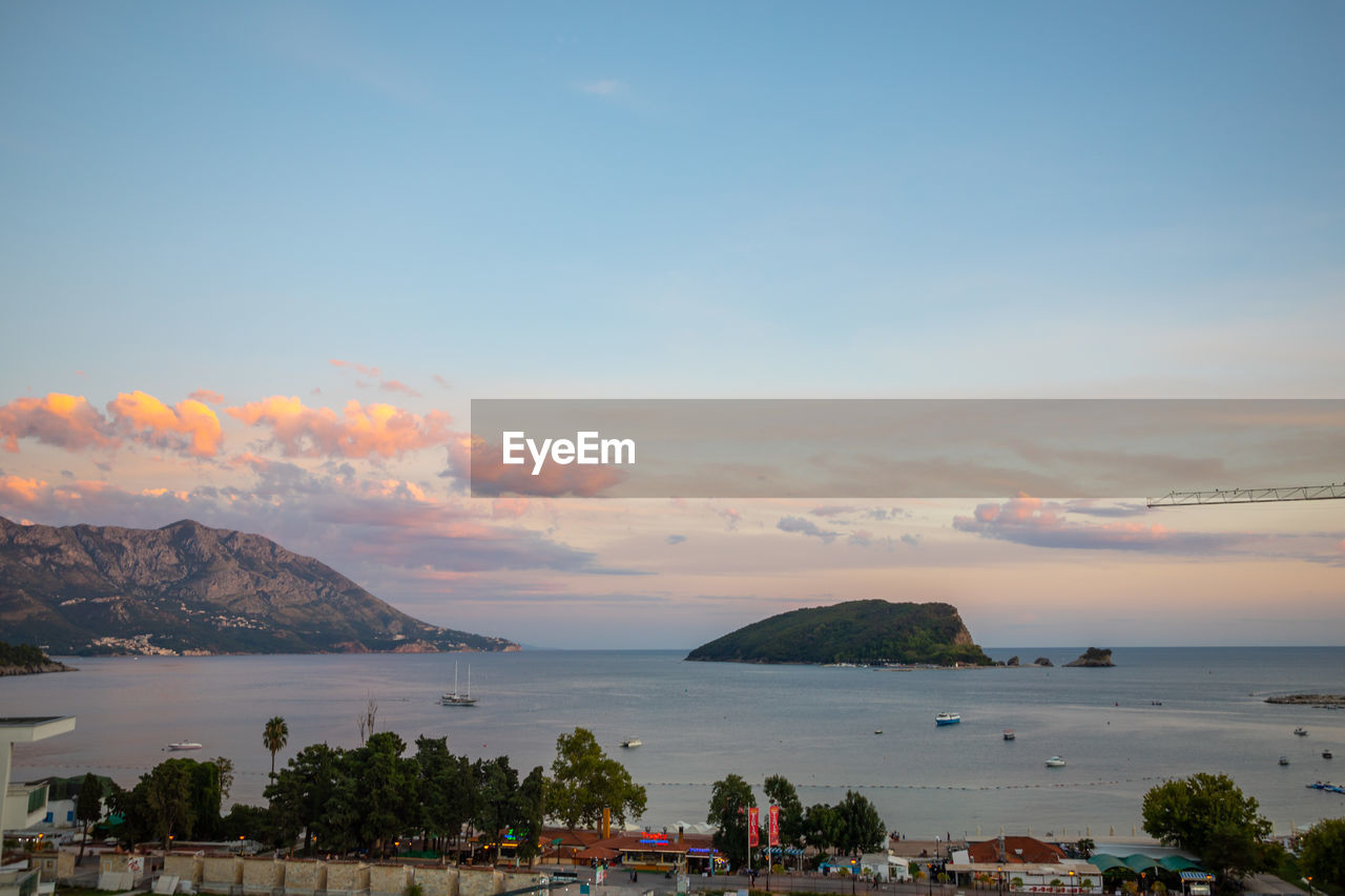 SCENIC VIEW OF SEA DURING SUNSET