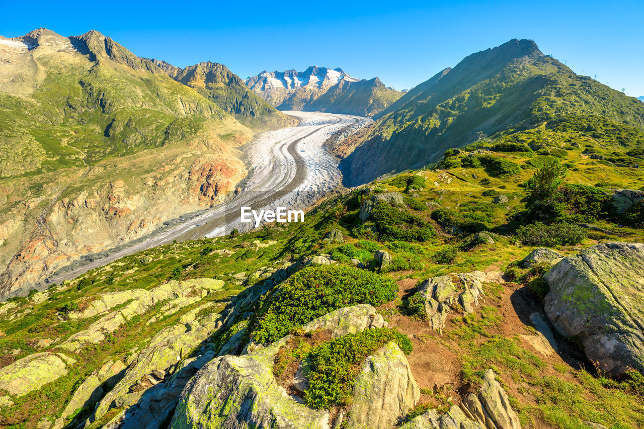 PANORAMIC SHOT OF ROAD AMIDST MOUNTAINS AGAINST SKY