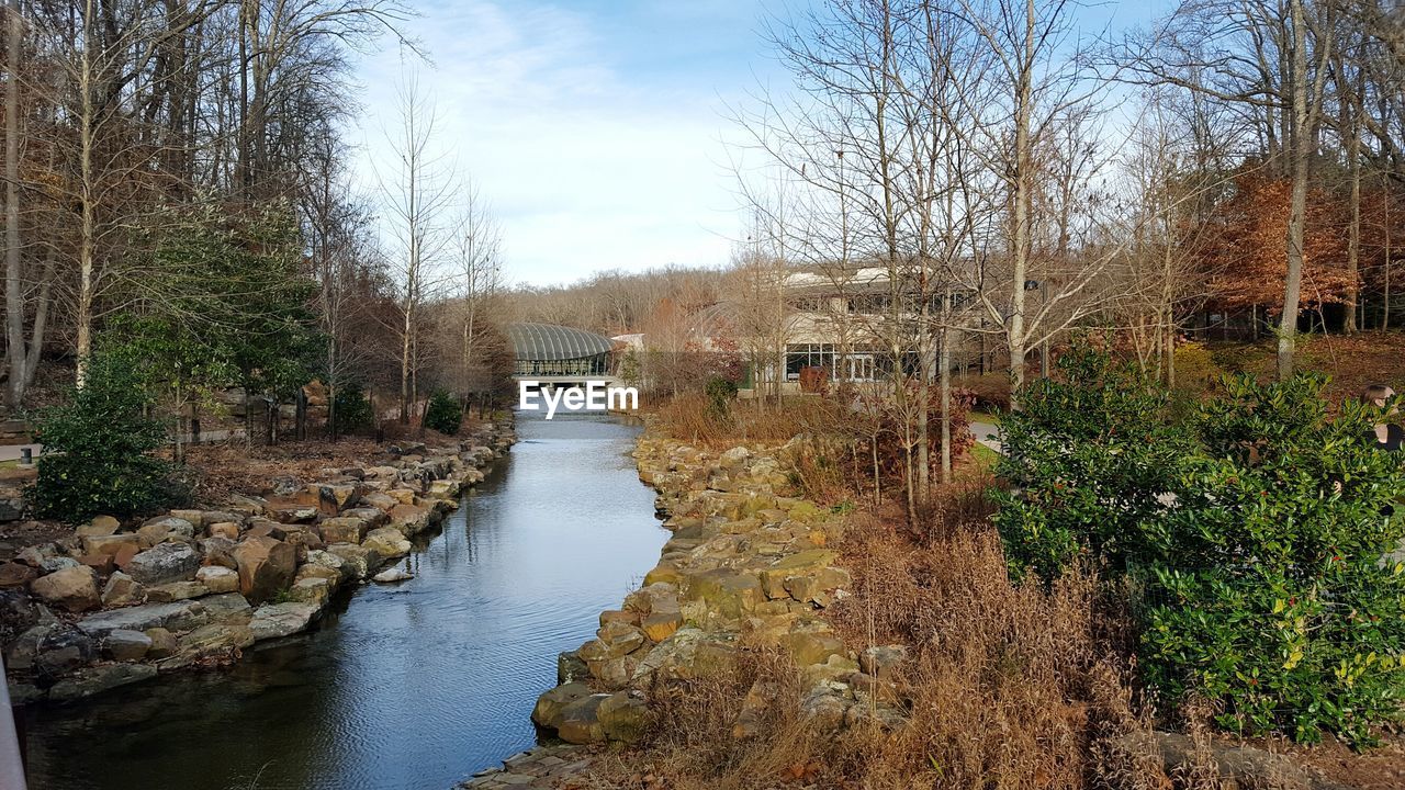 VIEW OF CANAL ALONG TREES