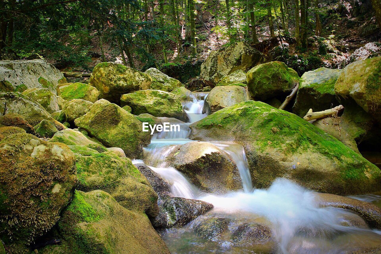 Stream flowing through rocks