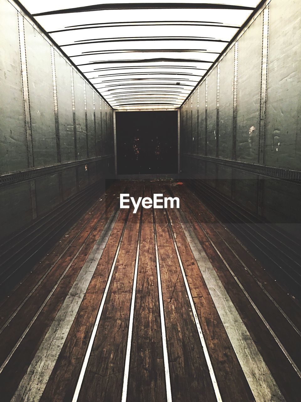 Interior of semi-truck