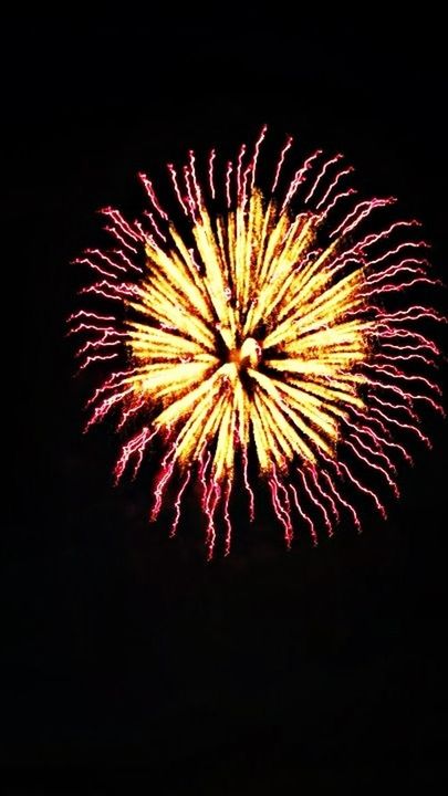 LOW ANGLE VIEW OF ILLUMINATED FIREWORK DISPLAY