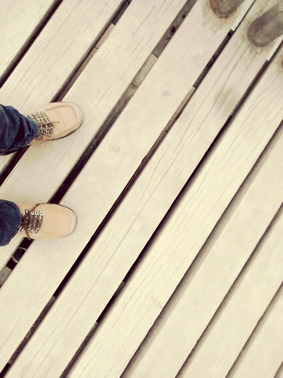 WOODEN PLANKS ON WOODEN PLANK