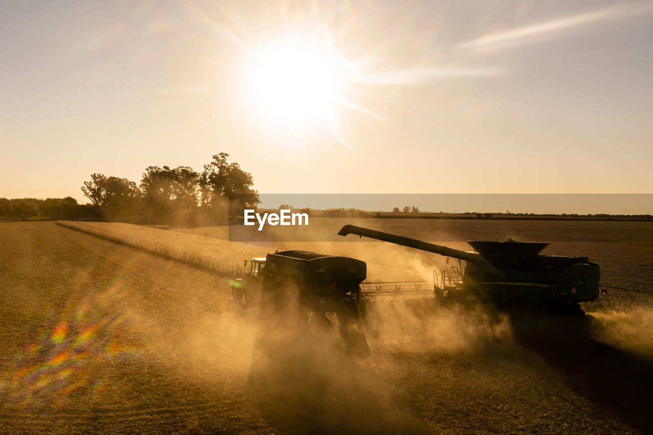 Harvest photography by drone