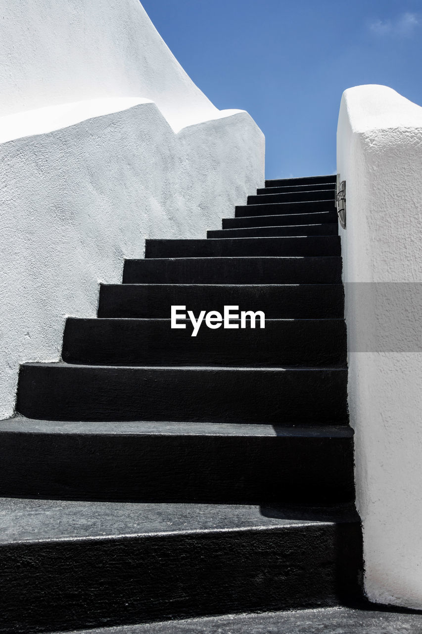 Low angle view of staircase against building