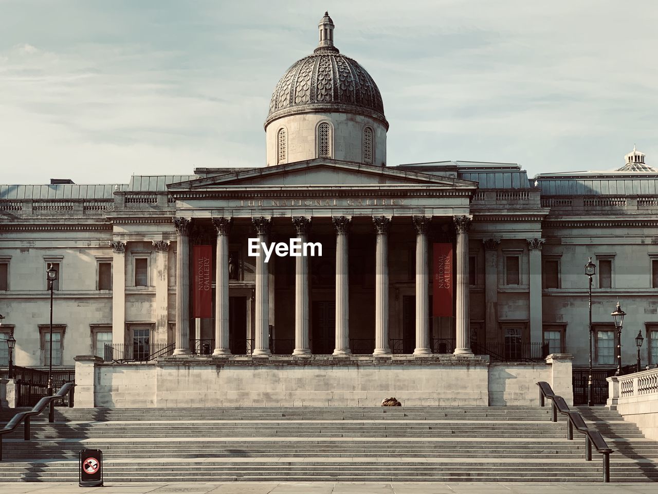 National gallery against cloudy sky