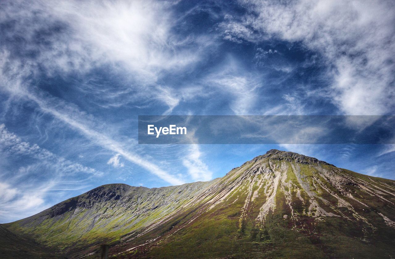 Scenic view of mountains against clear sky