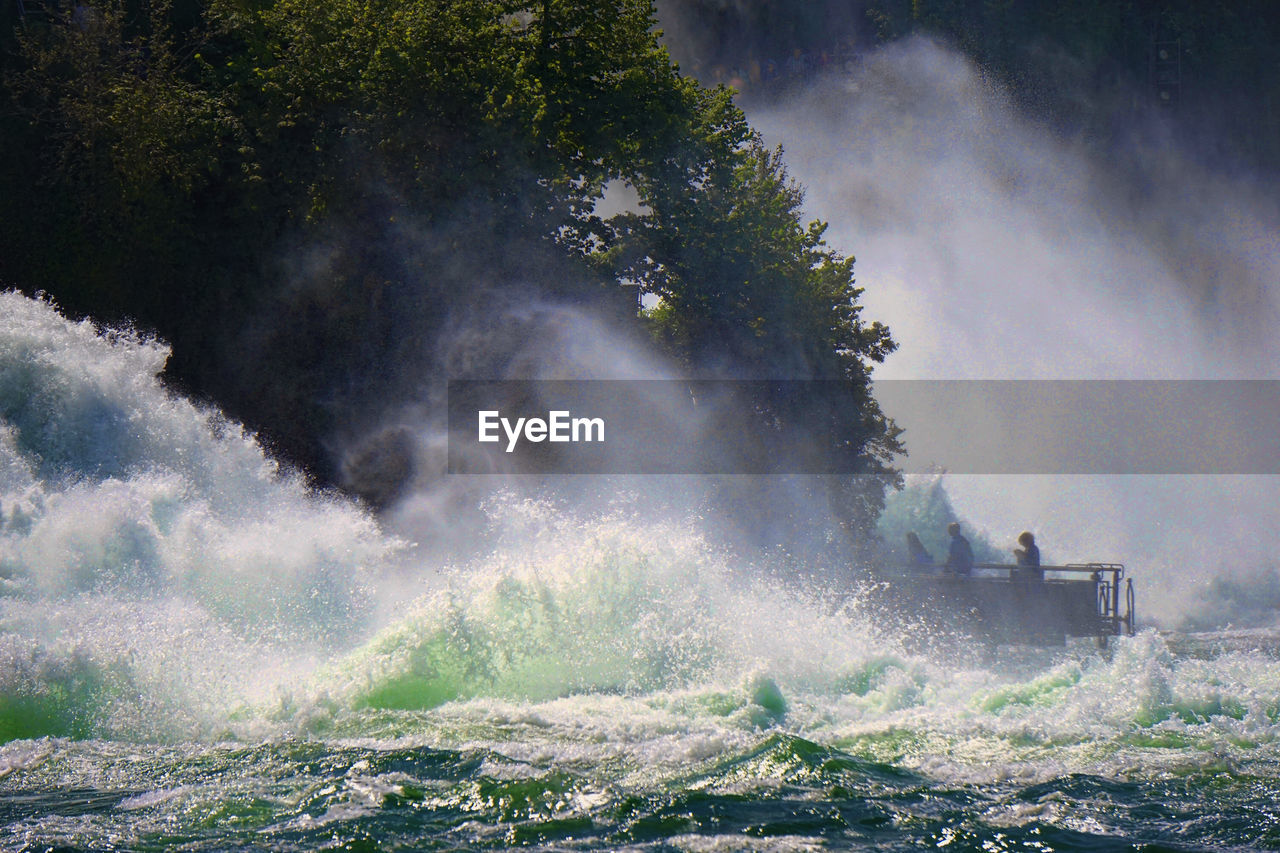 Crashing waves of the rheinfall at schaffhausen